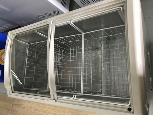 358L Glass Door Deep Chest Ice Cream Display Freezer