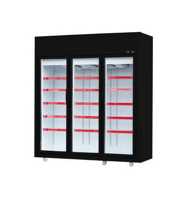 Fan Cooling Convenience Store Vertical Glass Door Freezer